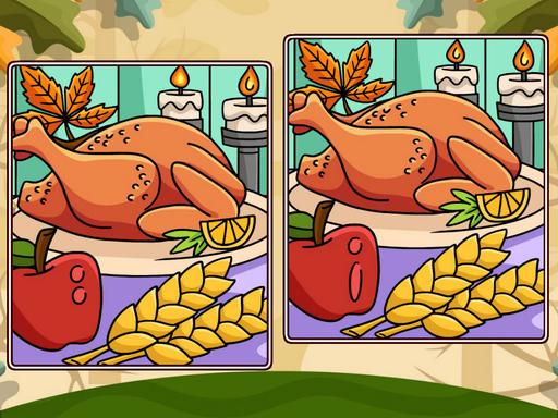 Thanksgiving Spot The Differences Online Puzzle Game