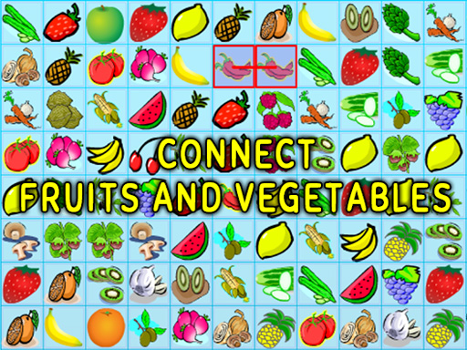 Connect Fruits and Vegetables Puzzle Game - Matching Puzzle