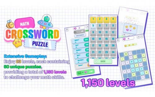 Math Crossword Puzzle: Number Logic Game