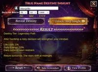 True Name Destiny Insight Online Game Personality Quiz